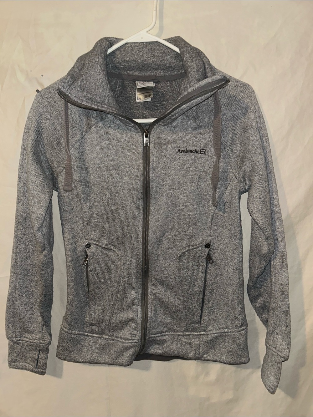 Avalanche Gray Full-Zip Hooded Ski Jacket